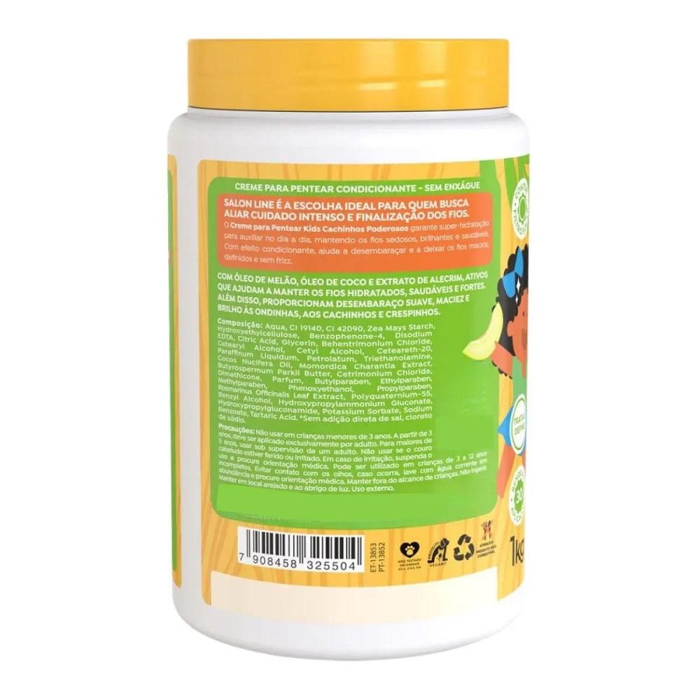 Creme de Pentear Salon Line Kids Cachinhos Poderosos Melão 1kg - 2