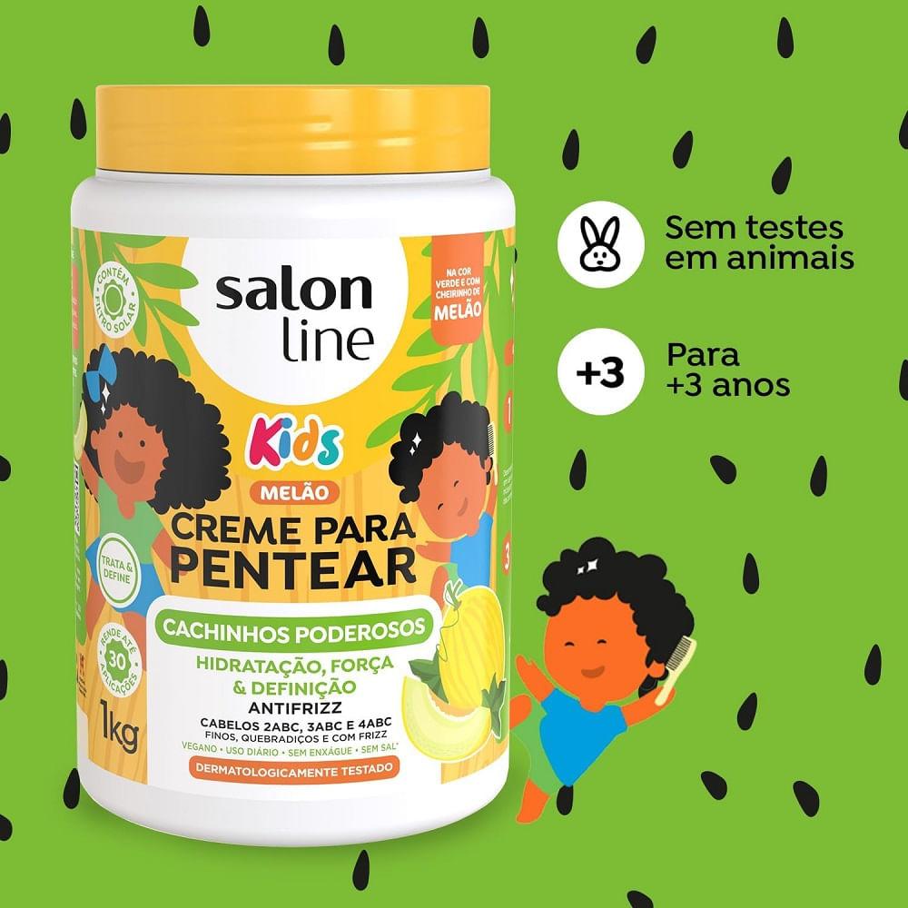 Creme de Pentear Salon Line Kids Cachinhos Poderosos Melão 1kg - 6