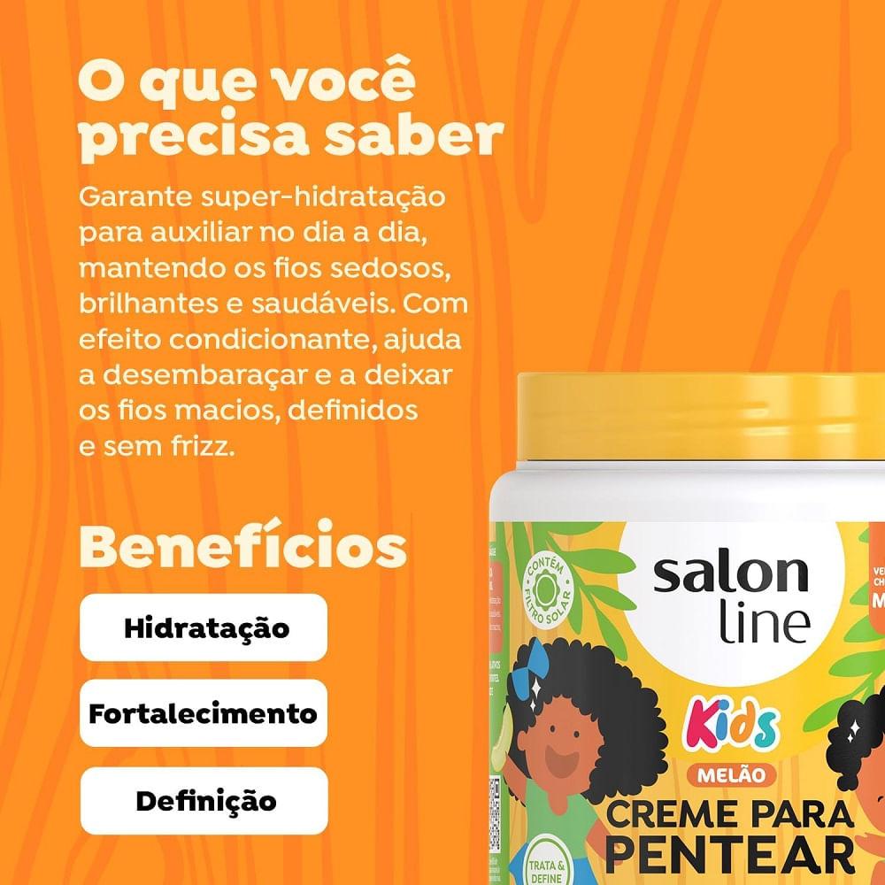 Creme de Pentear Salon Line Kids Cachinhos Poderosos Melão 1kg - 7