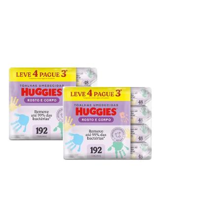 Kit 2 Lenços Umedecidos Huggies 192 Unidades Cada