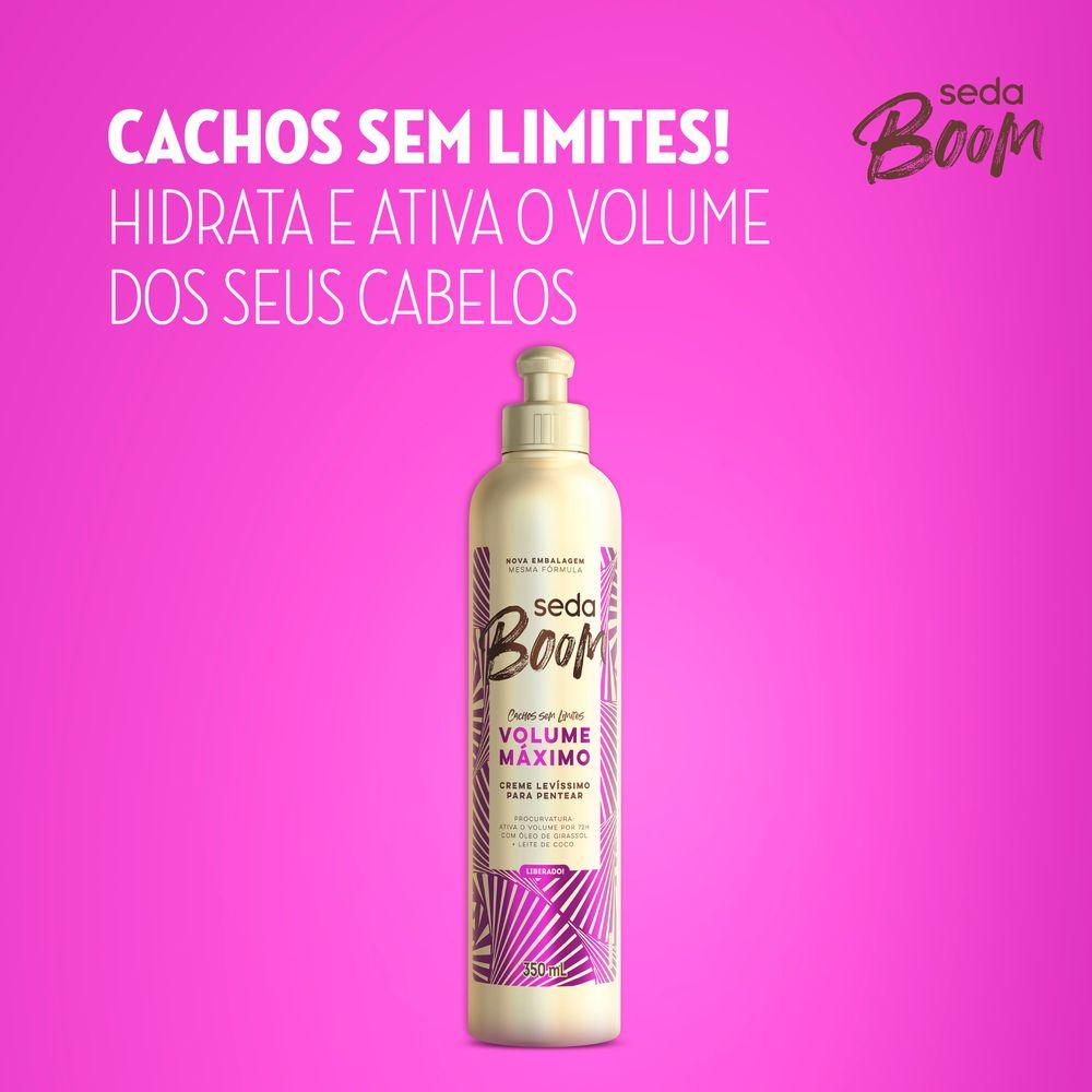 Creme Pentear Seda Boom Volume Máximo 350ml - 5