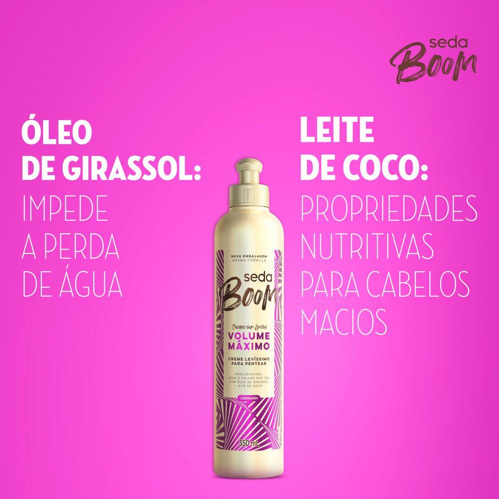 Creme Pentear Seda Boom Volume Máximo 350ml - 7
