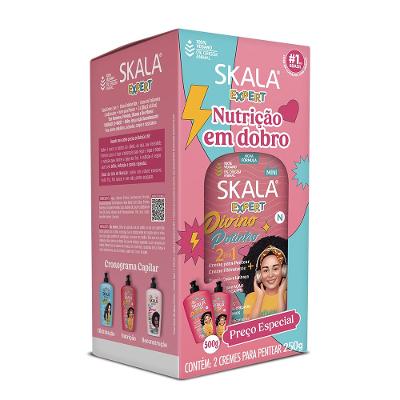 Creme de Pentear Skala Expert Divino Potinho Com 2 Unidades de 250g Cada
