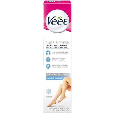 Creme Depilatório Corporal Veet Pure & Fresh Peles Delicadas 200ml
