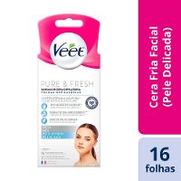 Cera Fria Depilatória Facial Veet Pure e Fresh 16 Unidades - 2