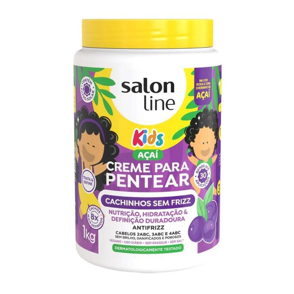 Creme de Pentear Salon Line Kids Açai Cachinhos Sem Frizz 1kg - 1
