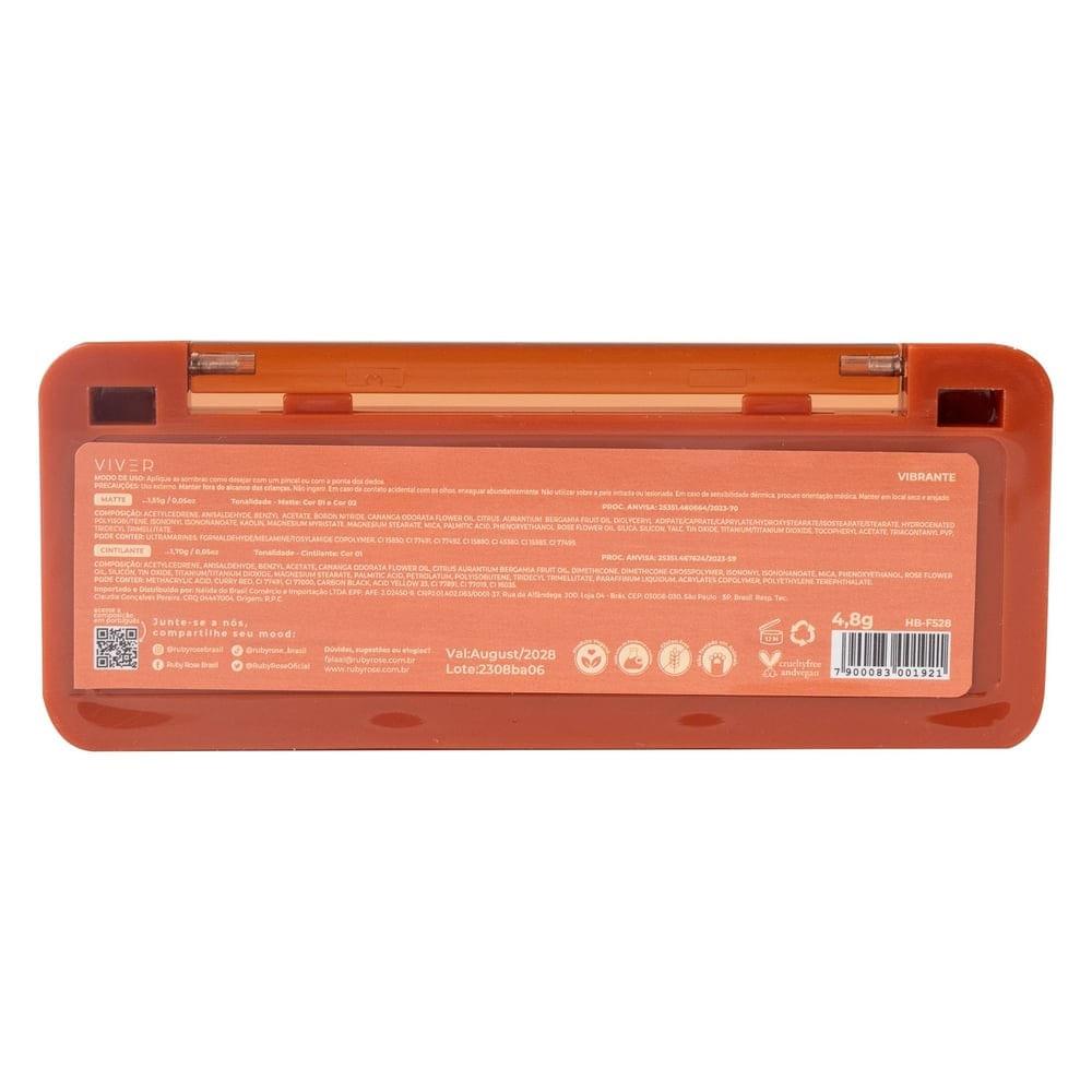 Paleta de Sombra Ruby Rose Viver Vibrante - 2