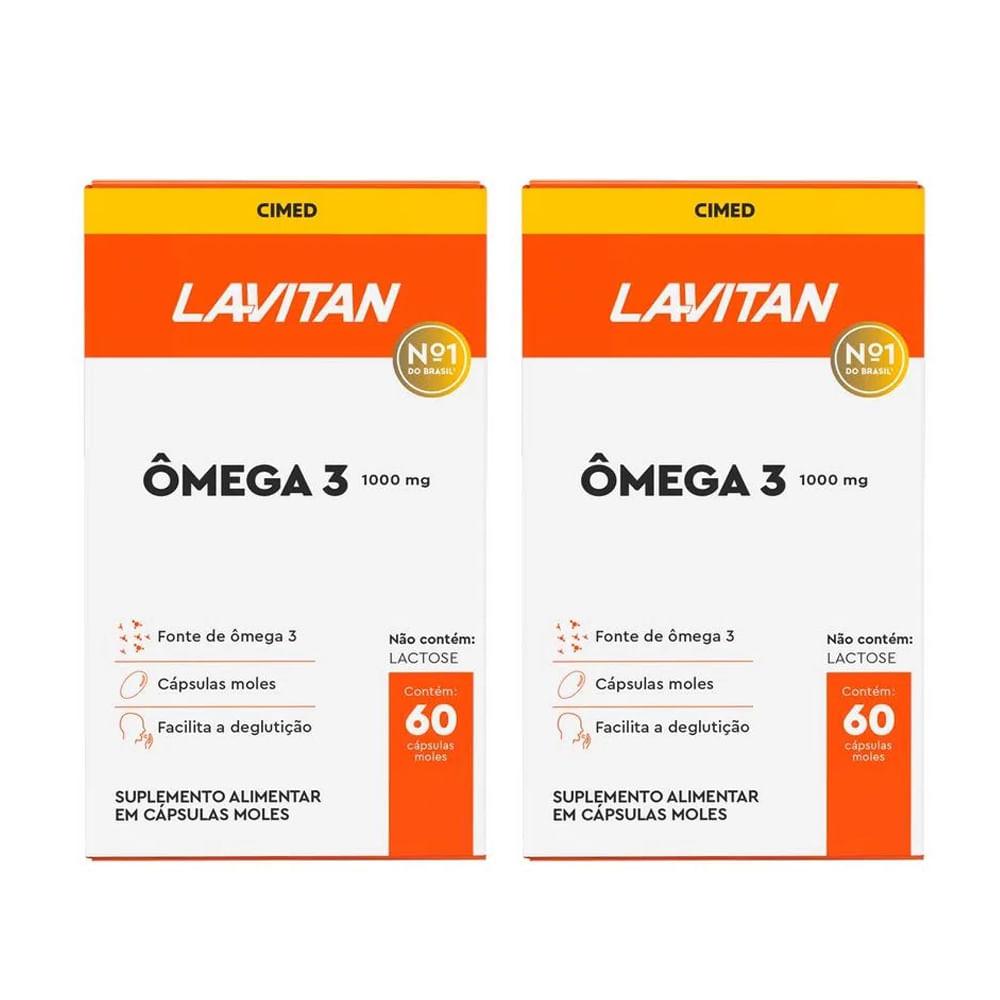 Kit 2 Lavitan Ômega 3 1000mg Com 60 Cápsulas Cada - 1
