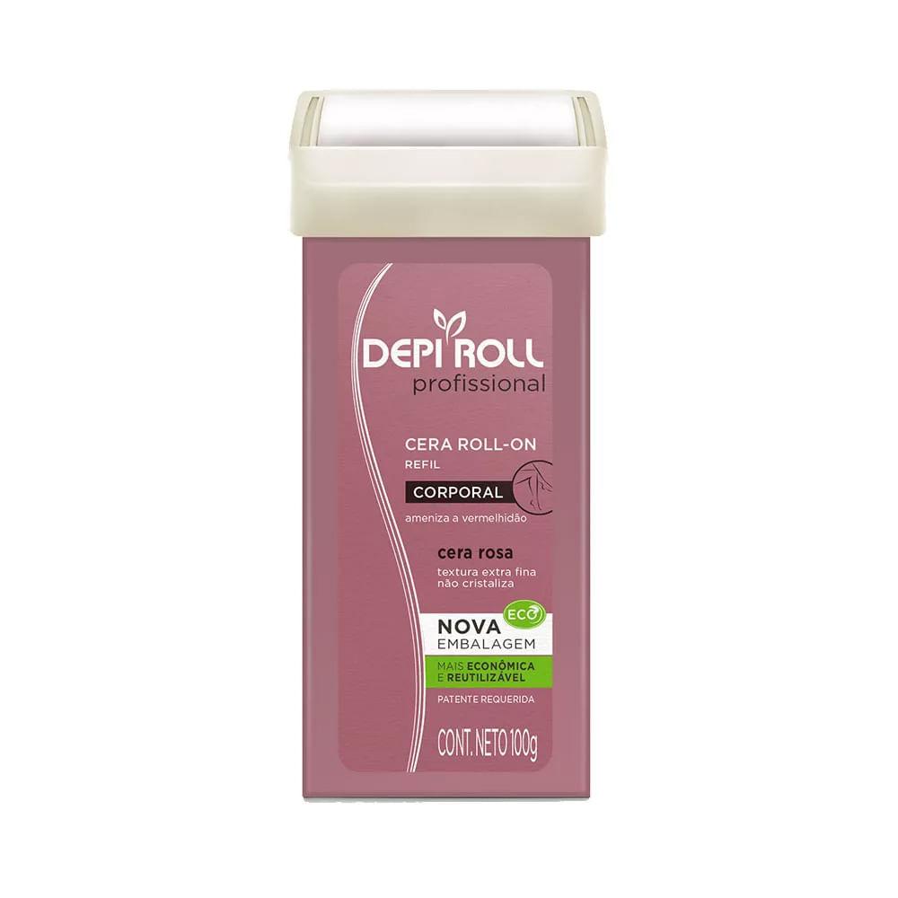Cera Depilatória Depi Roll Refil Rollon Rosa 100g - 1