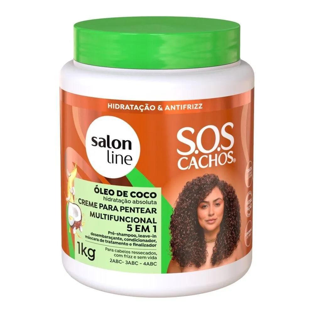 Creme Pentear Salon Line SOS Cachos Óleo de Coco 1kg - 1