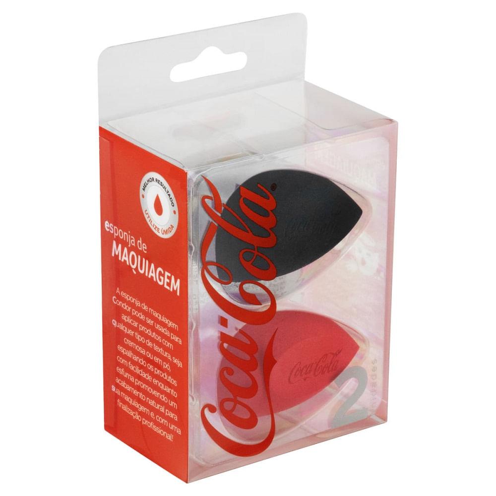 Kit Esponja de Maquiagem Condor Coca Cola 2 Unidades - 1