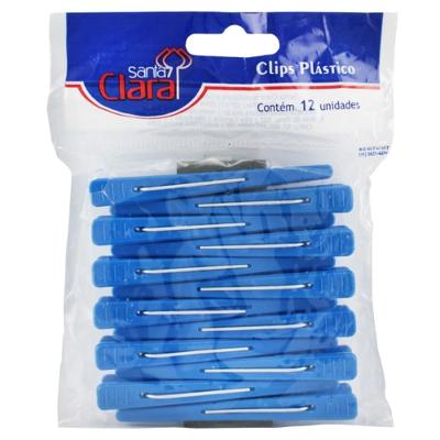 Clips Cabelo Santa Clara Plástico 12 Unidades