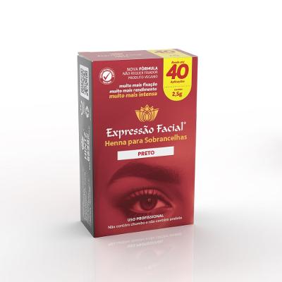 Henna Para Sobrancelha Expressão Facial Preto 2,5g