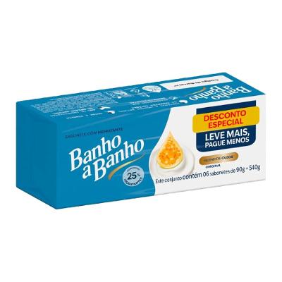 Sabonete em Barra Banho a Banho Blend de Óleos Original 6 Unidades de 90g