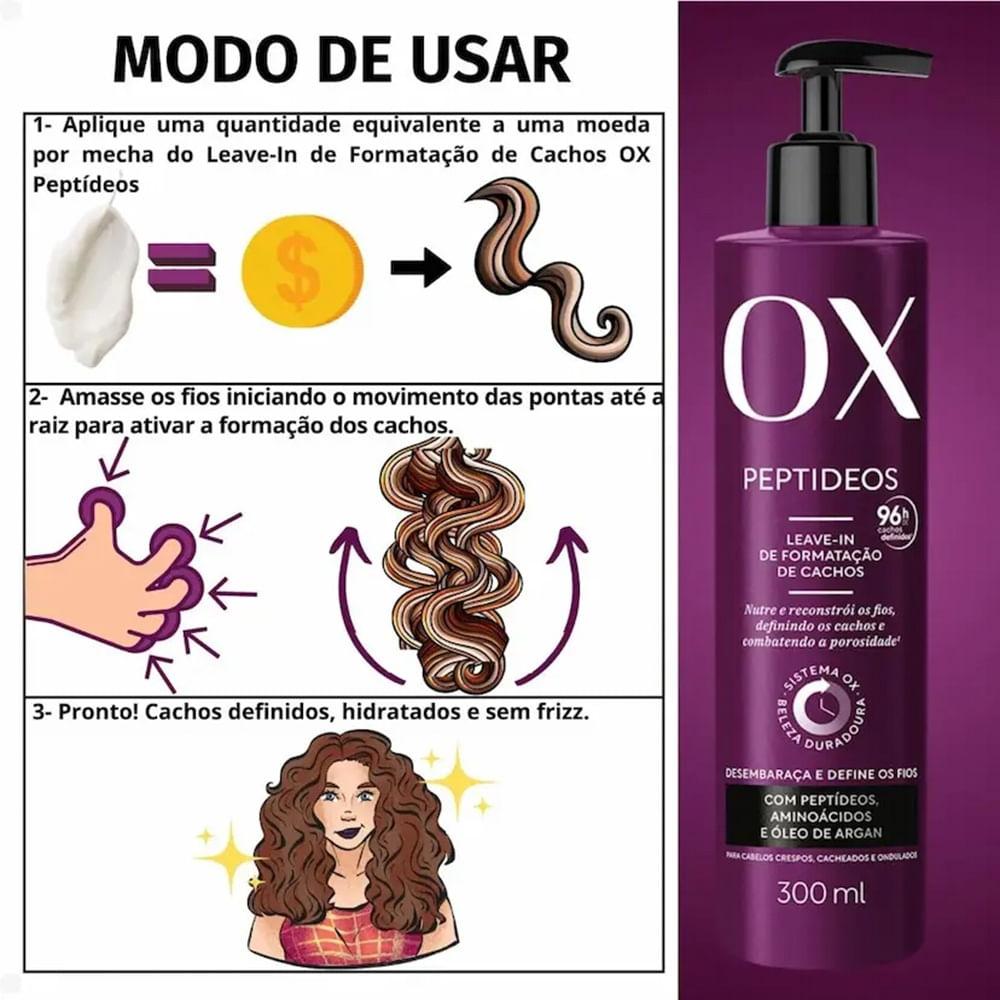 Leave-in Formatação de Cachos OX Peptídeos 300ml - 4