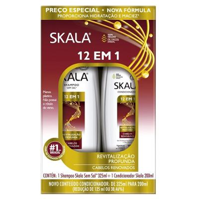 Kit Skala Restauração 12 em 1 Shampoo 325ml + Condicionador 200ml
