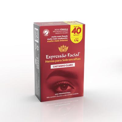 Henna Para Sobrancelha Expressão Facial Castanho Claro 2,5g
