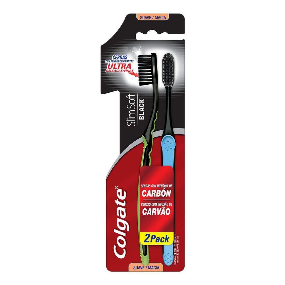 Escova Dental Colgate Slim Black 2 unidades - 1