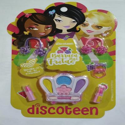 Kit Maquiagem Infantil Discoteen Barraca de Frutas Lilás