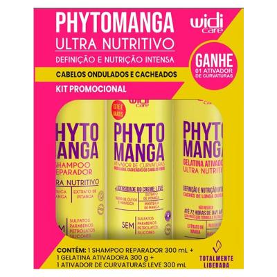 Kit Phytomanga Widi Care Shampoo 300ml + Gelatina 300g + Ativador de Curvaturas 300ml