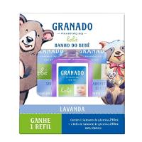 Kit Granado Banho do Bebê Lavanda com Sabonete Líquido de Glicerina 250ml + 2 Refis de Sabonete de Glicerina 250ml - 1