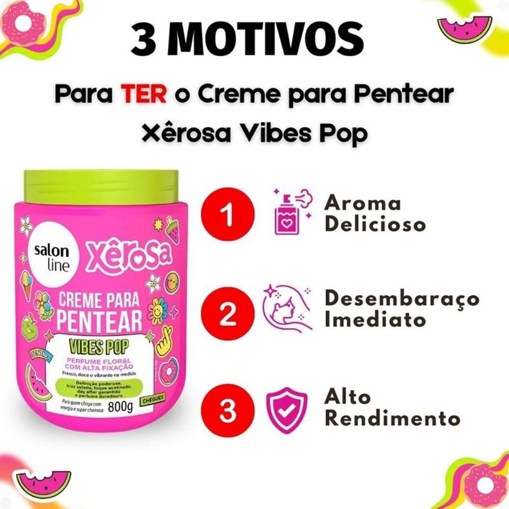 Creme de Pentear Salon Line Xêrosa Vibes Pop 800g - 3