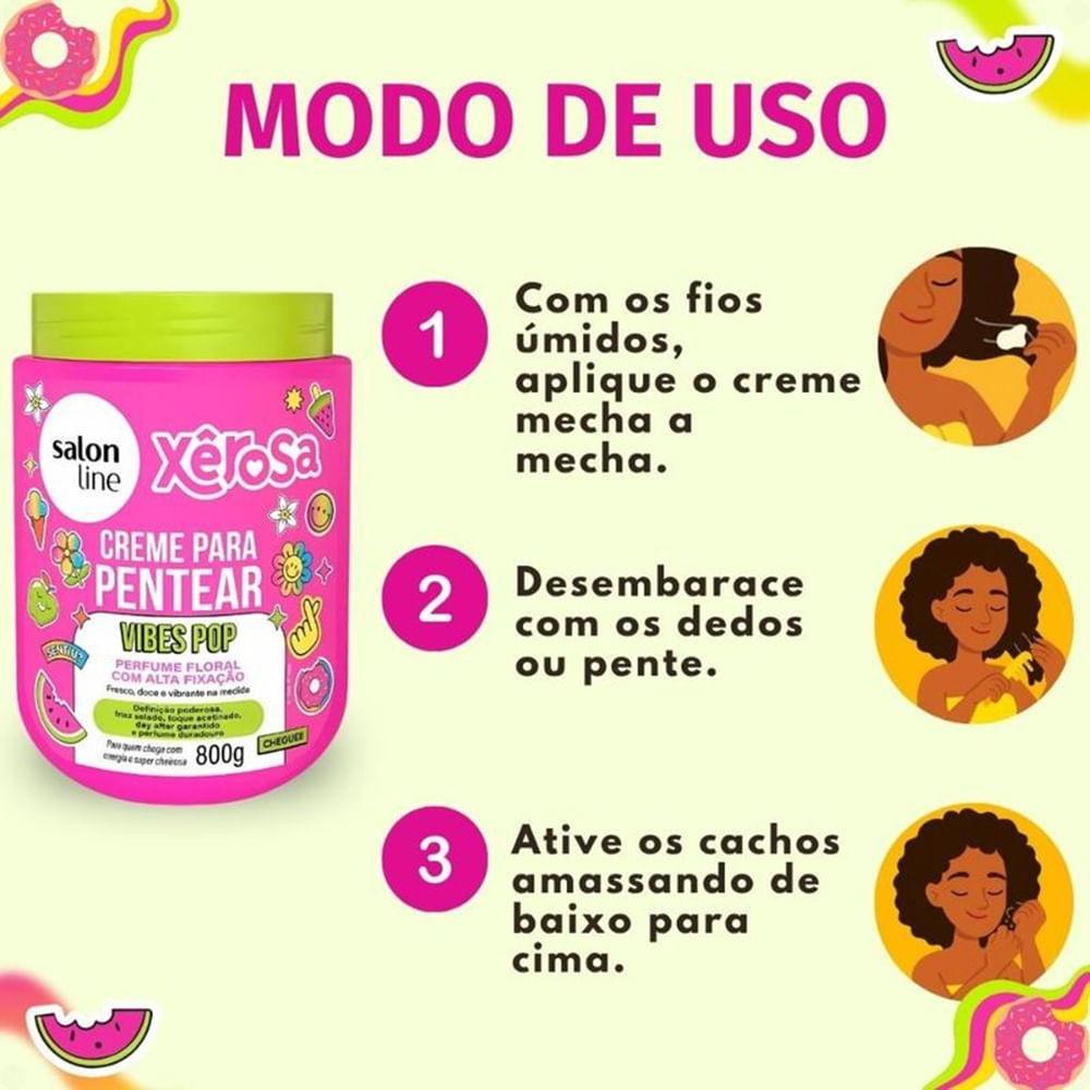 Creme de Pentear Salon Line Xêrosa Vibes Pop 800g - 4