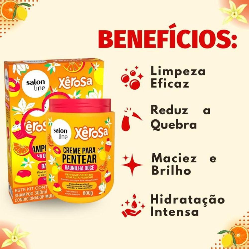 Creme de Pentear Salon Line Xêrosa Baunilha Doce 800g - 4