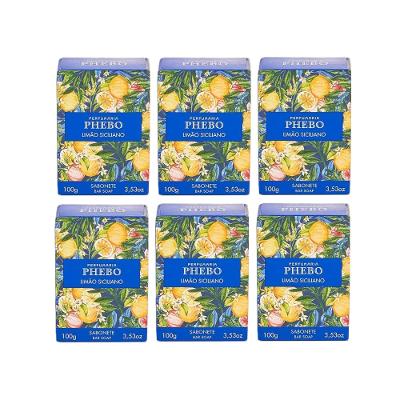 Kit 6 Sabonete Em Barra Phebo Limão Siciliano 100g Cada