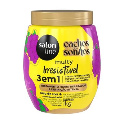 Creme de Pentear Salon Line Multy Irresistível 3 em 1 Uva 1kg