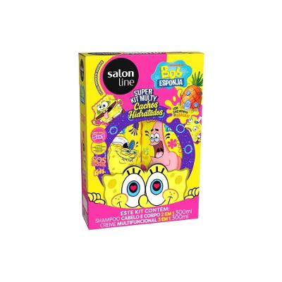 Kit Salon Line Kids Bob Esponja Shampoo 300ml + Creme Multifuncional 300ml