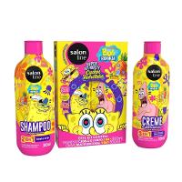 Kit Salon Line Kids Bob Esponja Shampoo 300ml + Creme Multifuncional 300ml