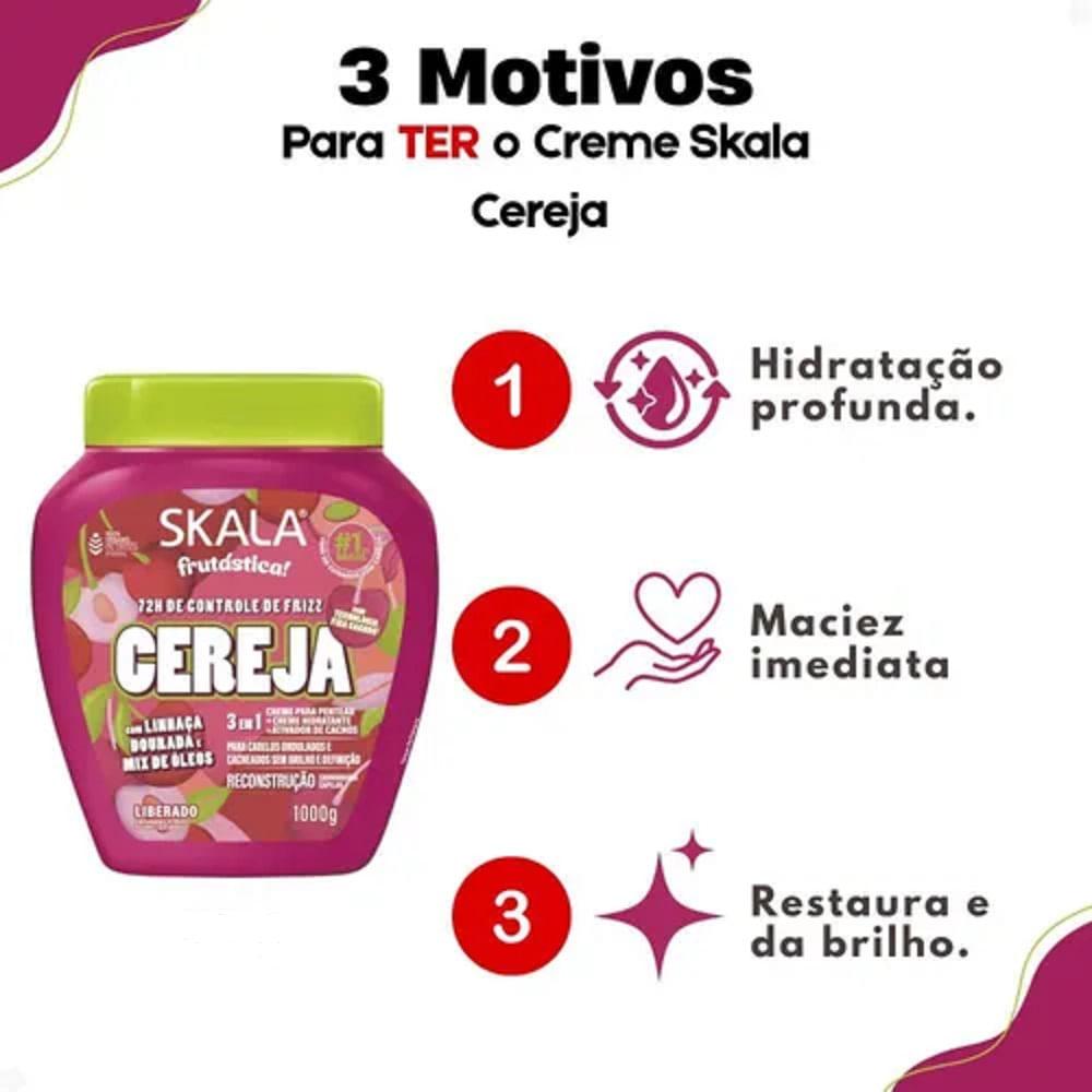 Creme de Tratamento Skala Cereja 1kg - 3