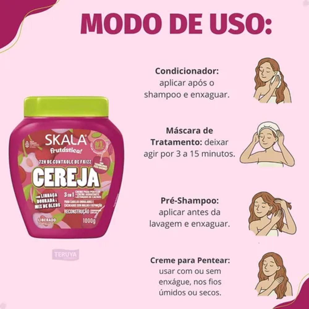 Creme de Tratamento Skala Cereja 1kg - 4