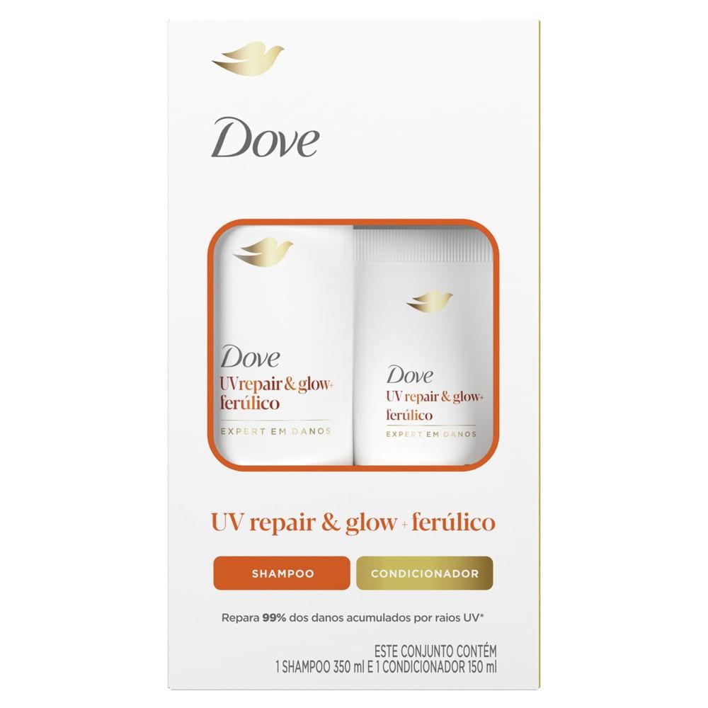 Kit Dove Uv Repair & Glow + Ferúlico Shampoo 350ml + Condicionador 150ml - 1
