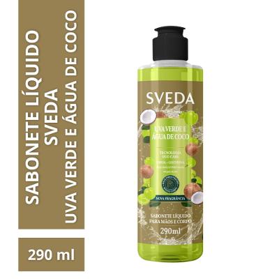 Sabonete Líquido Sveda Uva Verde e Água de Coco 290ml