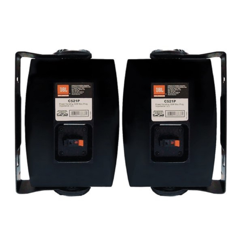 Par de Caixas Ambiente JBL C521P Preta - 2