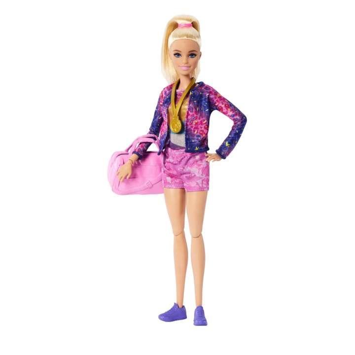 Barbie Profissões Conjunto Ginasta Loira HRG52 - Mattel - 4