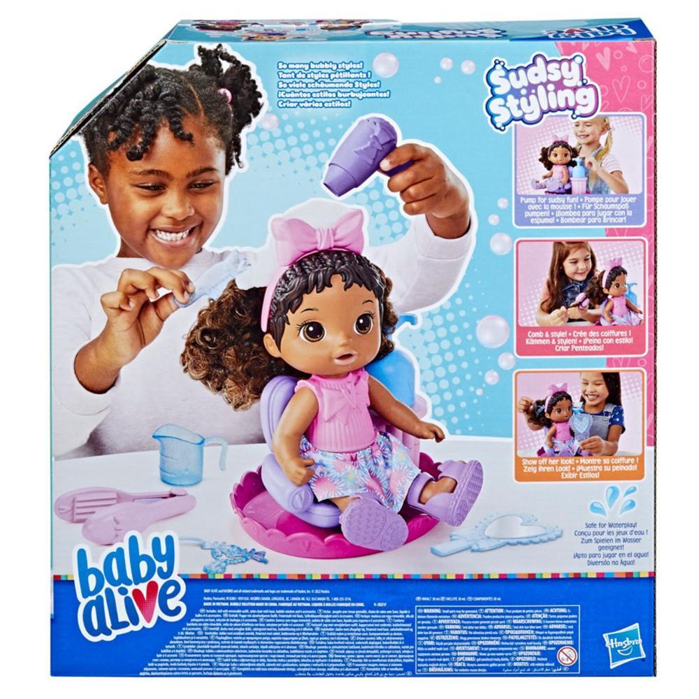 Boneca Baby Alive Sudsy Styling Negra 30cm - F6147 - Hasbro - 2