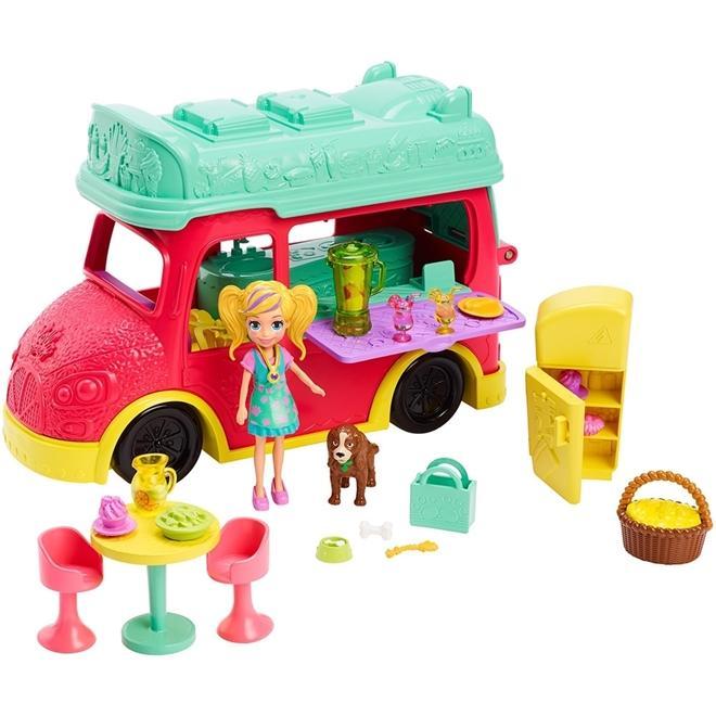Boneca Polly Pocket Smoothies Food Truck 2 Em 1 Gdm20 Mattel - 3