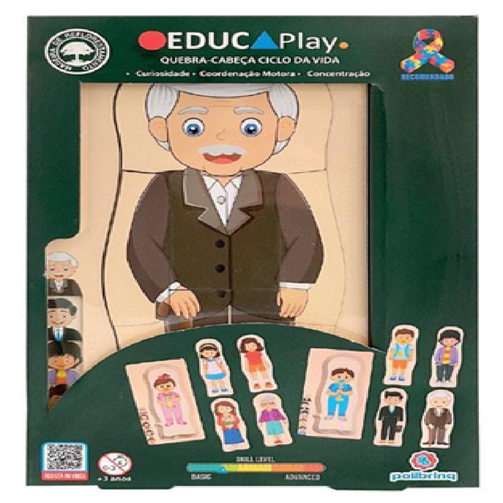Educaplay Quebra-Cabeça Ciclo da Vida - Polibrinq - 1