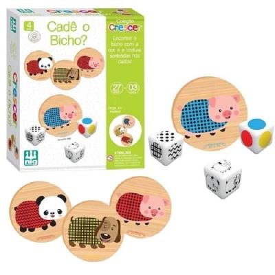 Cadê o Bicho? - Madeira - Coleção Crescer - Nig Brinquedos