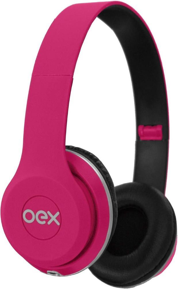 Fone de Ouvido Headset com Microfone Style HP103 Rosa - OEX - 1