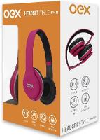 Fone de Ouvido Headset com Microfone Style HP103 Rosa - OEX - 3