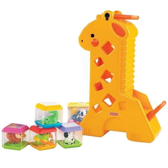 Fisher Price Girafa Com Blocos - B4253 - Mattel - 2