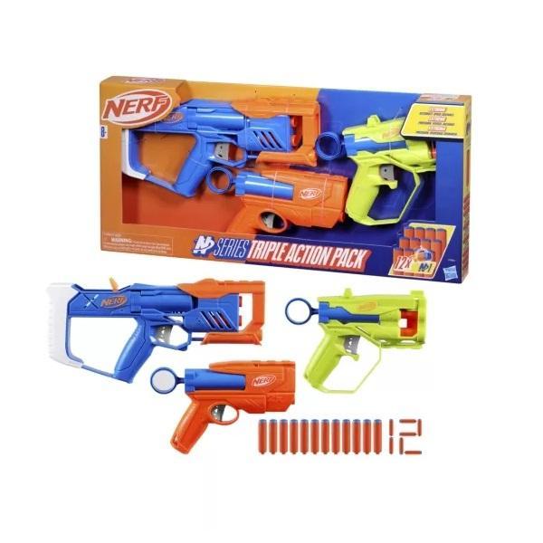 Lançador de Dardos Nerf N Triple Action Pack F9841 - Hasbro - 1