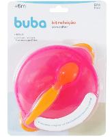 Kit Refeição com Colher - Rosa - Buba - 1