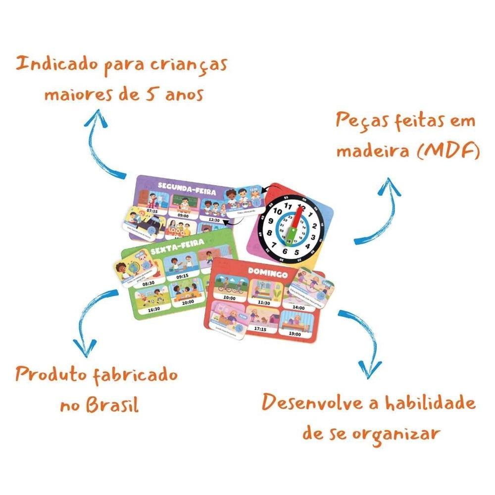 Jogo Bingo Que Horas São Montessori - Brincadeira de Criança - 2
