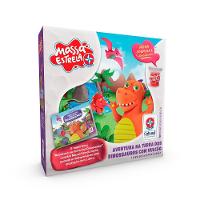 Livro Aventura Dinossauros com Vulcão Massa Estrela - 1