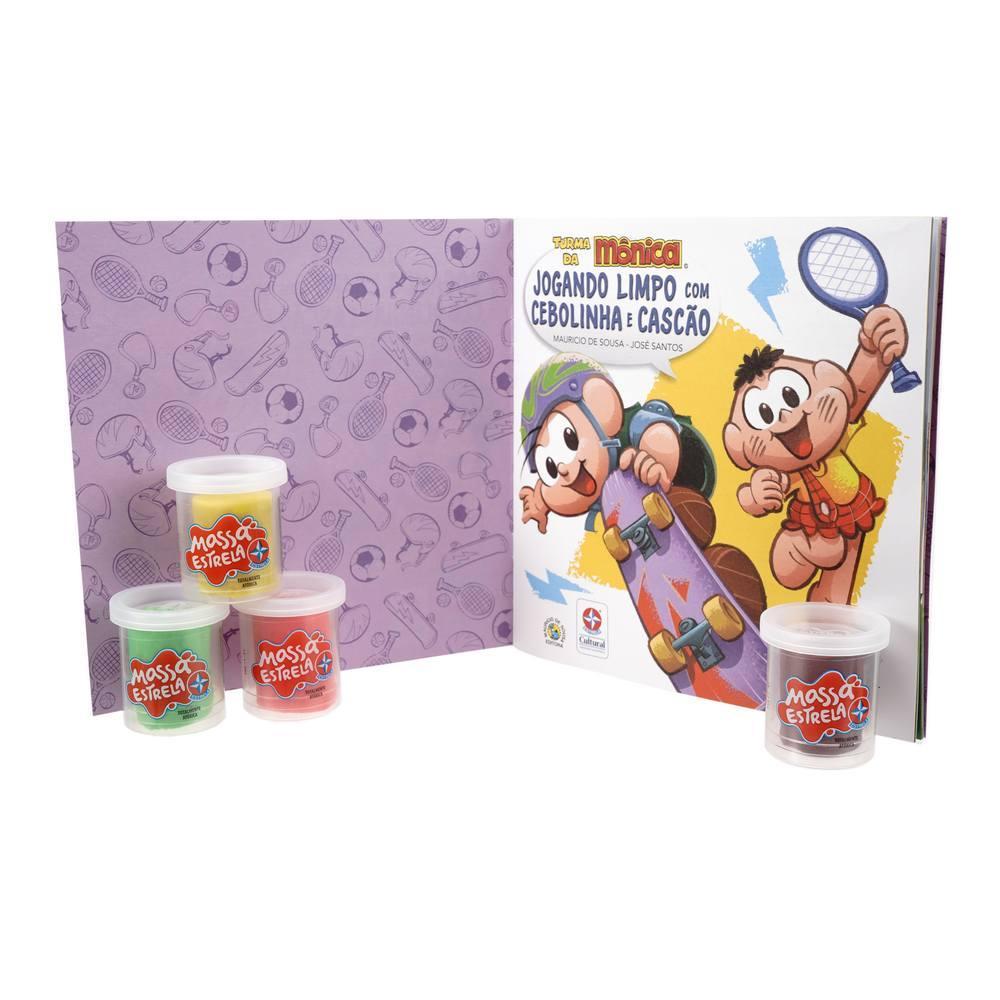 Livro Jogando Limpo Cebolinha eCascão c/ Super Massa Estrela - 3